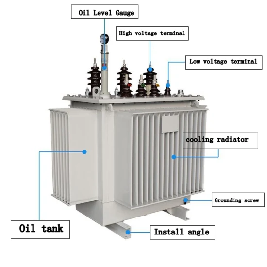 Трехфазный маслонаполненный (жидкостный) трансформатор передачи/распределения мощности S11 30–20 000 кВА, 6–35 кВ